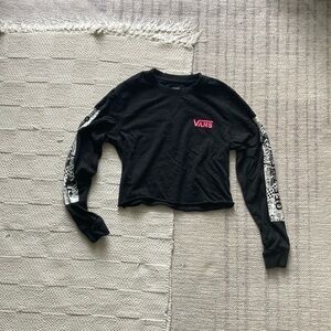 Vans Black Graphic Long Sleeve Tee